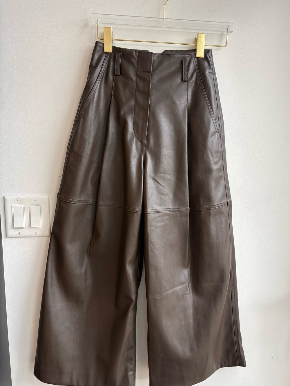 LVIR Wide-Leg Faux Leather Pants